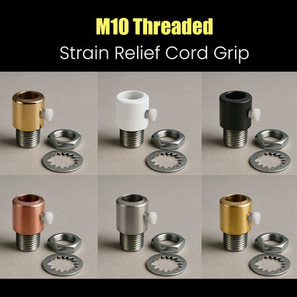 M10 Strain Relief Cord Grip with Nut & Washer – 8 Finishes - photo 2