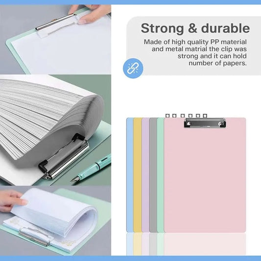 Strong Plastic Writing Clear Plastic Clipboard Folder Holds~1273