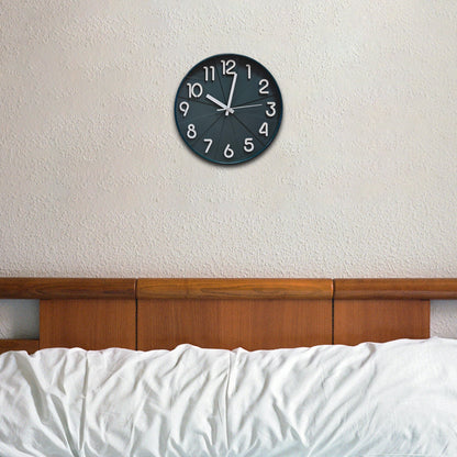 Modern Round Wall Clock – 29 cm, 3D Numbers, Black, Dark Green or White - photo 11