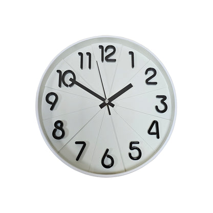 Modern Round Wall Clock – 29 cm, 3D Numbers, Black, Dark Green or White - photo 15