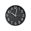 Modern Round Wall Clock – 29 cm, 3D Numbers, Black, Dark Green or White - Black