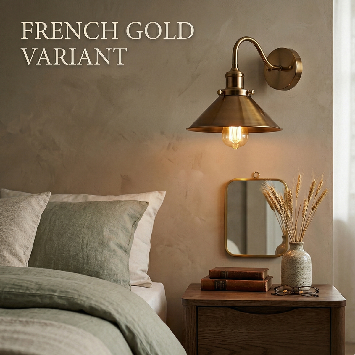Swan Neck Wall Light with Shade – Black, Copper, Rose Gold, Satin Nickel, Brass - photo 9