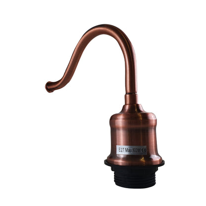 Swan Neck Wall Light with Shade – Black, Copper, Rose Gold, Satin Nickel, Brass - Copper, No Shade, Without Bulb