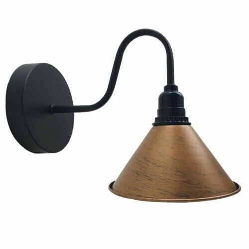 Swan Neck Wall Light with Switch – Black, E27, with Shade - photo 16