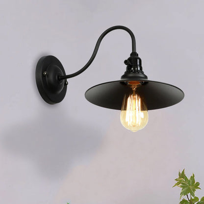 Swan Neck Wall Light with Switch – Black, E27, with Shade - photo 72