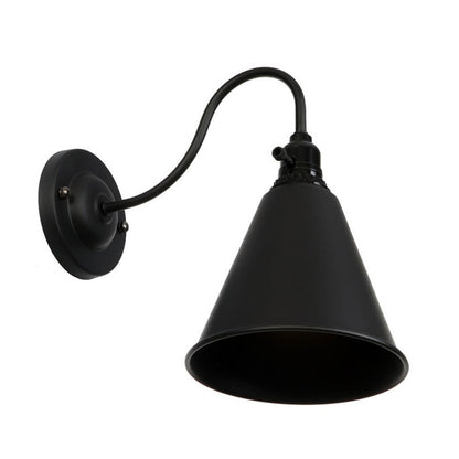 Swan Neck Wall Light with Switch – Black, E27, with Shade - photo 36