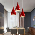 3 Light Teardrop Cluster Pendant – White Canopy, 7 Colours, E27