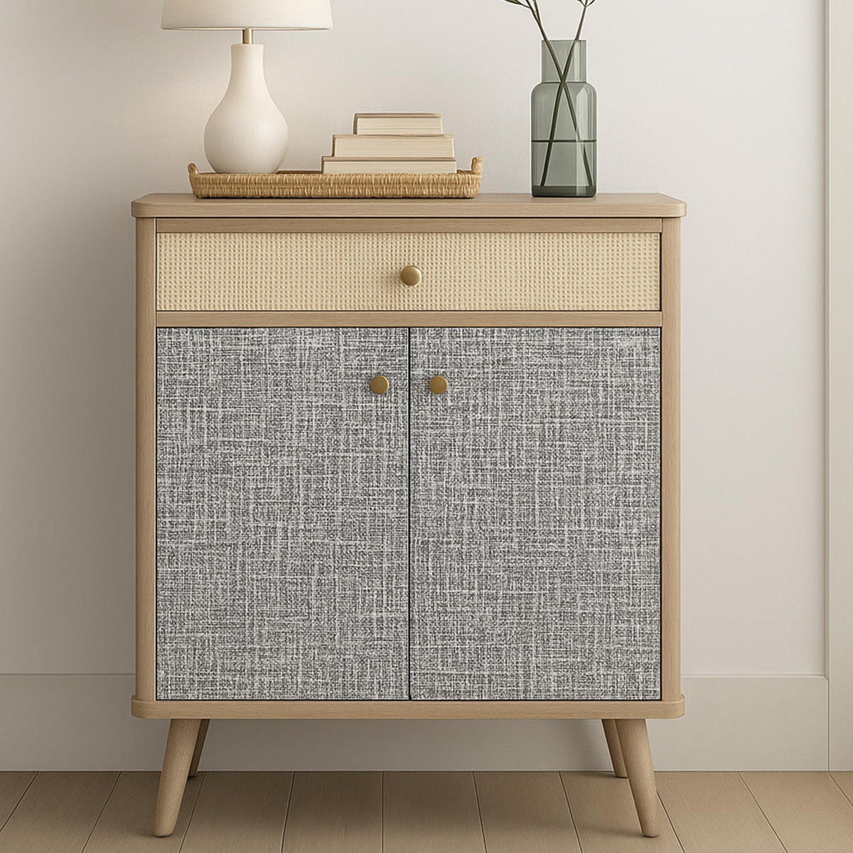 Self-Adhesive Linen Wallpaper – Light Grey, Textured, 50 cm x 2.8 m Roll - photo 6