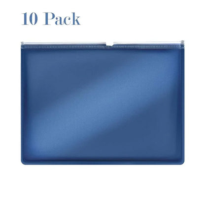 Zip Document Wallets – A4 or A5, Pack of 10 or 12, 6 Colours