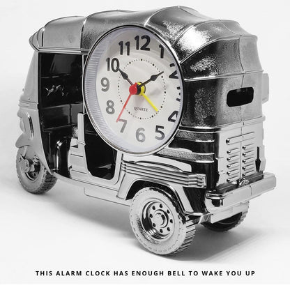 Tuk-Tuk Alarm Clock – Auto Rickshaw Design, Chrome, Yellow or Brushed Brass - photo 6