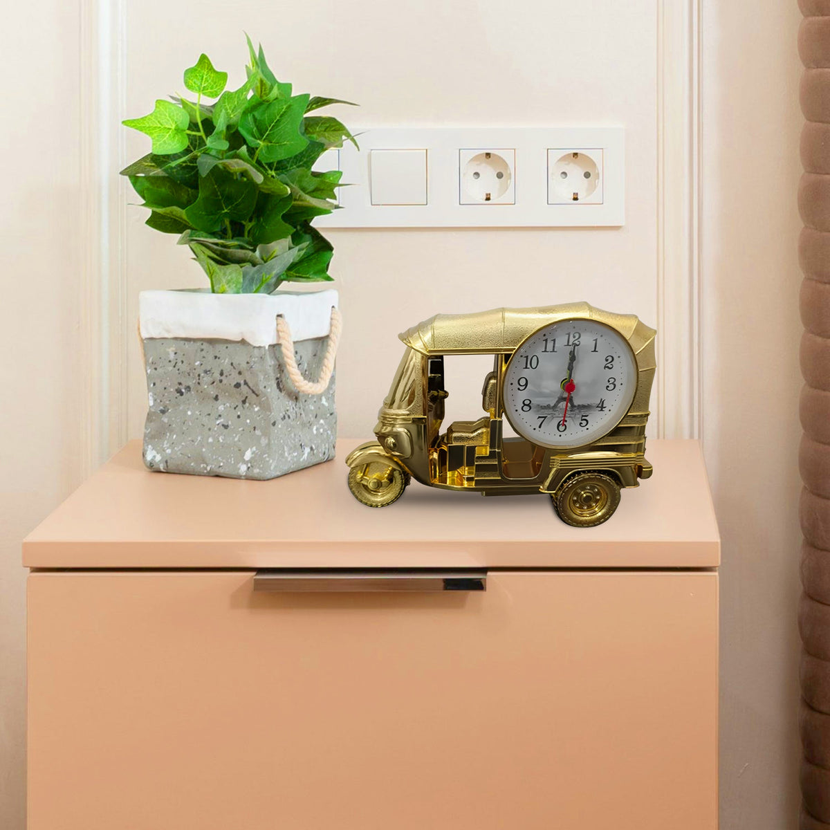 Tuk-Tuk Alarm Clock – Auto Rickshaw Design, Chrome, Yellow or Brushed Brass - photo 7