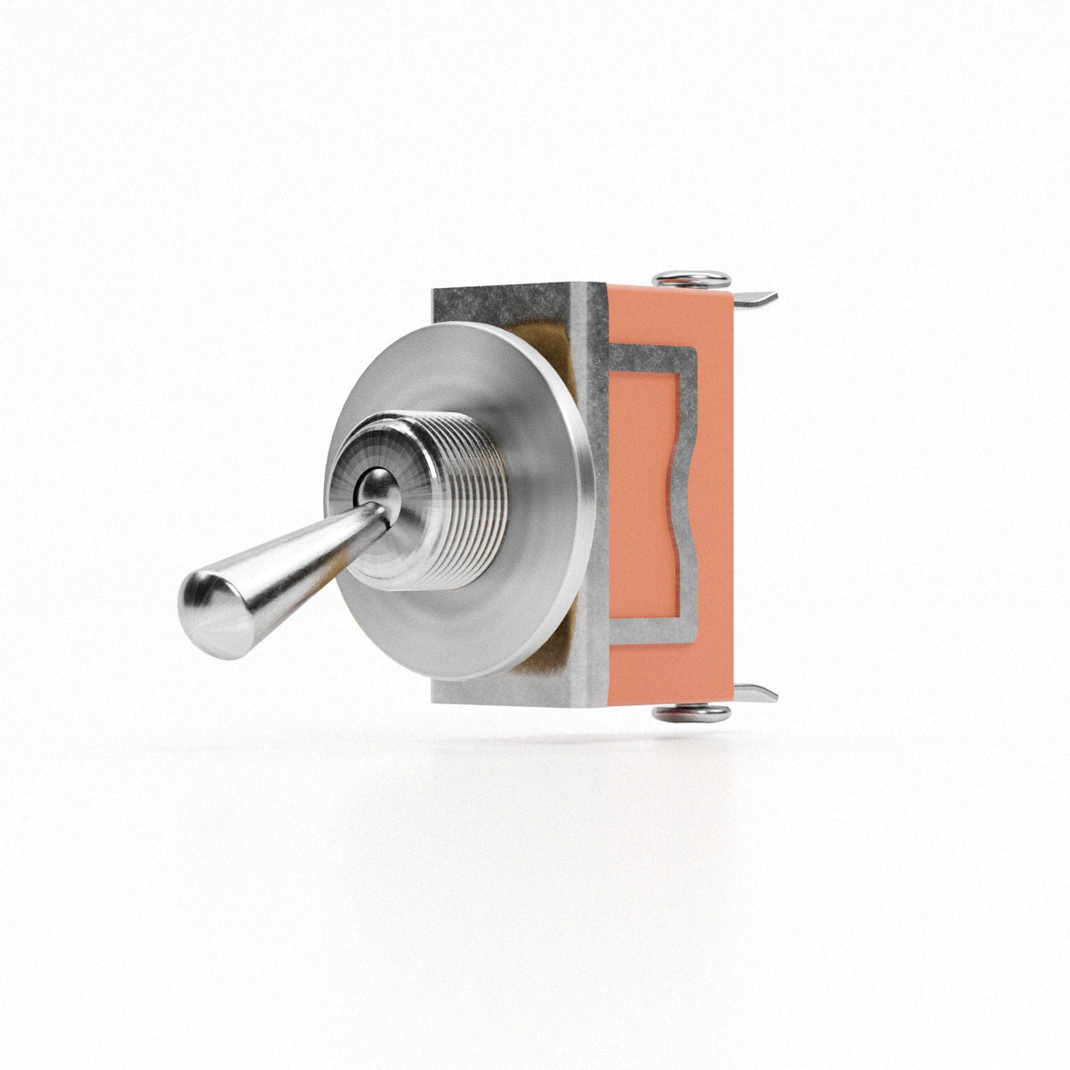 Industrial Toggle ON/OFF Switch – with or without Switch Plate - Satin Nickel Plate