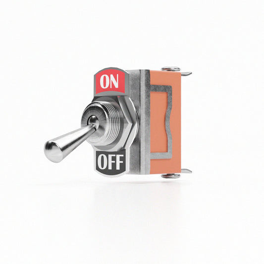 Industrial Toggle ON/OFF Switch – with or without Switch Plate - Without Plate