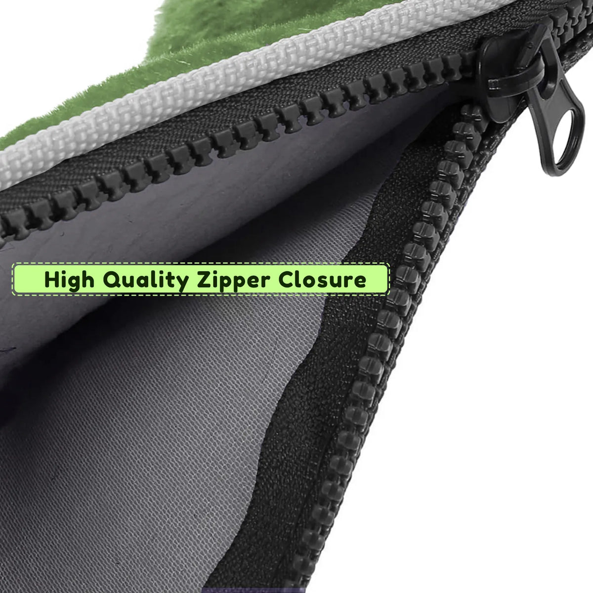 Plush Toilet Seat Cover with Zip – Warm & Washable, Blue, Green, Grey or Pink - photo 5
