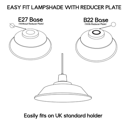 Top Bowl Lamp Shade 26 cm – Easy Fit, 7 Finishes - photo 2