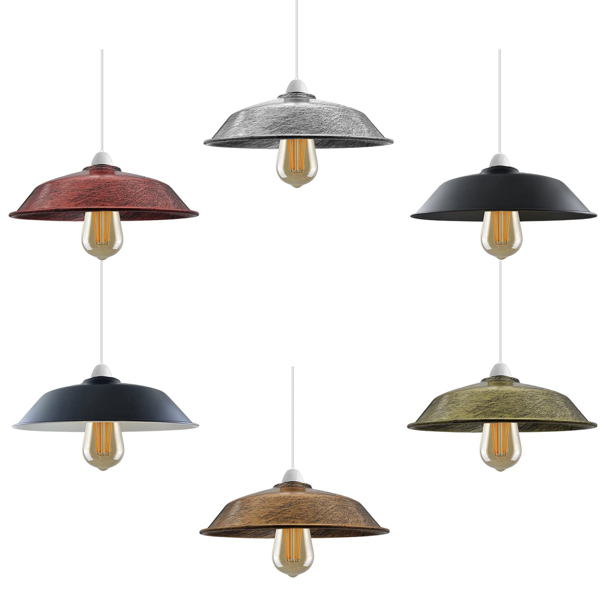 Top Bowl Lamp Shade 26 cm – Easy Fit, 7 Finishes - photo 8