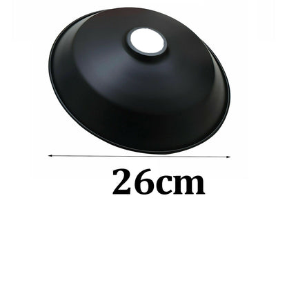 Top Bowl Lamp Shade 26 cm – Easy Fit, 7 Finishes - Black, 26 cm with Reducer Ring, Single