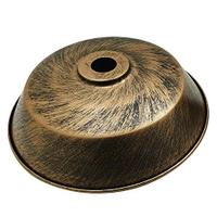 Top Bowl Lamp Shade 26 cm – Easy Fit, 7 Finishes - Brushed Copper, 26 cm with Reducer Ring, Single