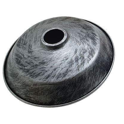 Top Bowl Lamp Shade 26 cm – Easy Fit, 7 Finishes - Brushed Silver, 26 cm with Reducer Ring, Single