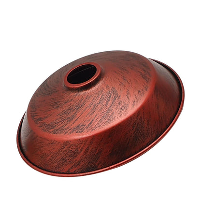 Top Bowl Lamp Shade 26 cm – Easy Fit, 7 Finishes - Rustic Red, 26 cm with Reducer Ring, Single