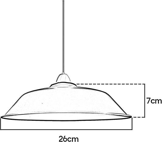 Top Bowl Lamp Shade 26 cm – Easy Fit, 7 Finishes