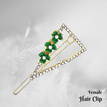 Crystal Flower Hair Slides – Triangle or Oval, 6 Colours, 1, 2 or 5 Slides - photo 10