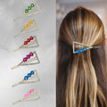 Crystal Flower Hair Slides – Triangle or Oval, 6 Colours, 1, 2 or 5 Slides