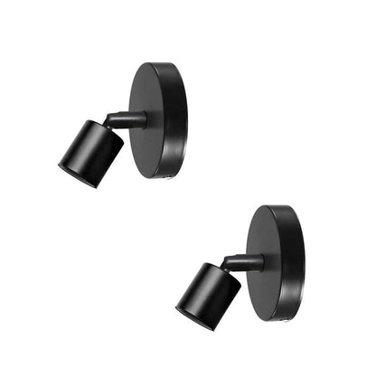 Adjustable Wall & Ceiling Spot Light – Black, E27, 180° Tilt - Black, Pack of 2, Without Bulb