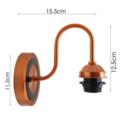 U-Bend Arm Wall Light Copper with Shade – E27 - photo 10