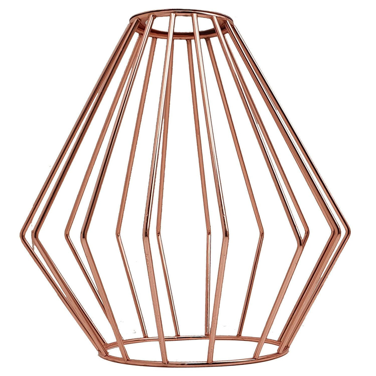 U-Bend Arm Wall Light Copper with Shade – E27 - Copper, Barrel Cage Black, Without Bulb