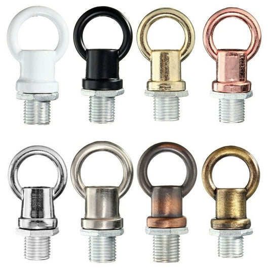 Rose Gold Hook Ring for Pendant Lights – 10 mm Threaded Stem