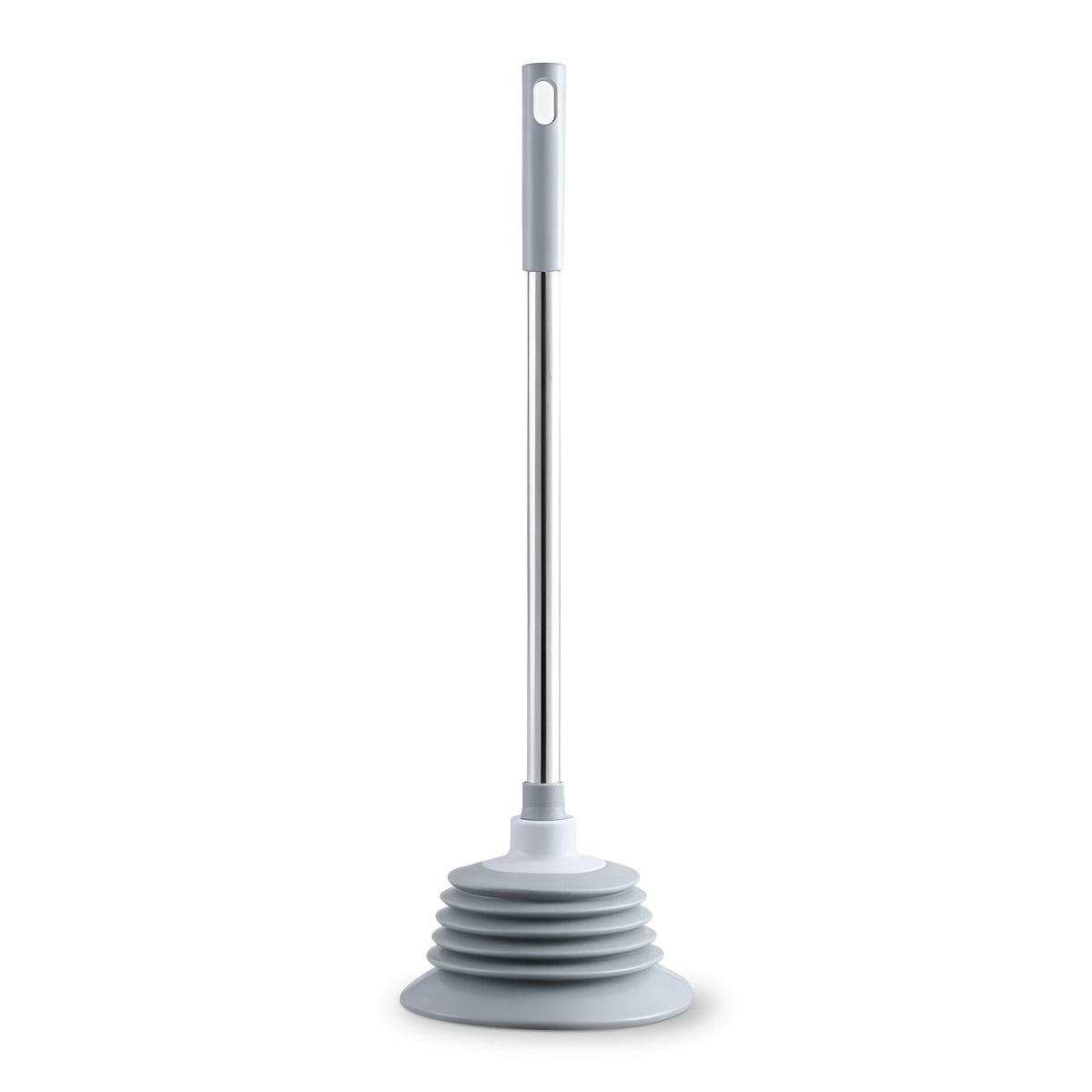 Bellows Toilet Plunger with Stainless Steel Handle – 57 cm, Grey - photo 3