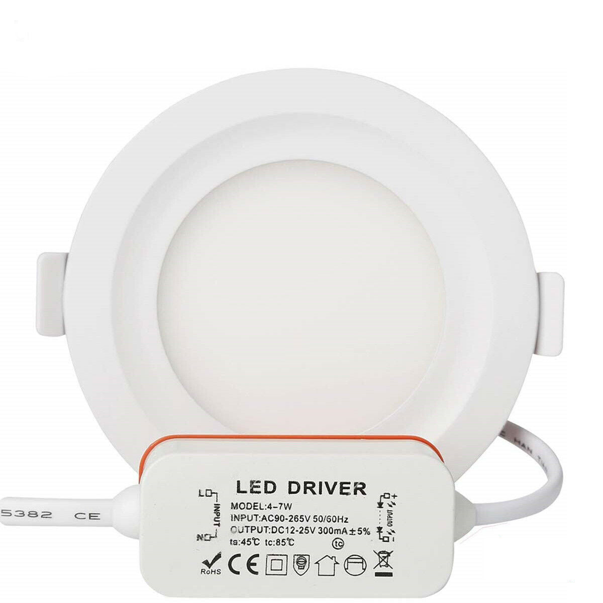 Ultra-Slim 5W Round LED Recessed Panel – Cool White 6000K - photo 2