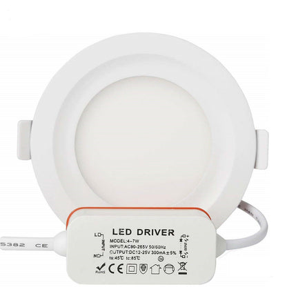 Ultra-Slim 5W Round LED Recessed Panel – Cool White 6000K - photo 2