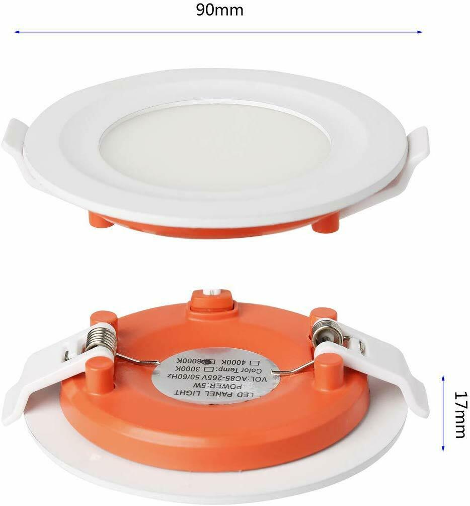 Ultra-Slim 5W Round LED Recessed Panel – Cool White 6000K - photo 7