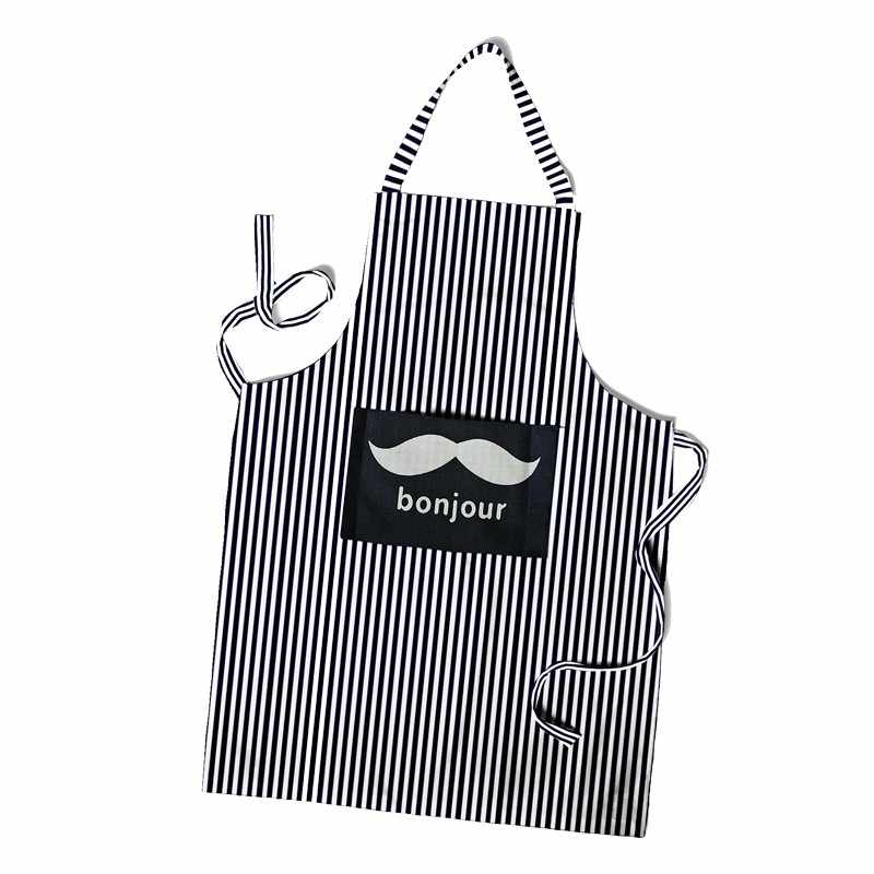Cotton Bib Apron with Pocket – Bonjour Black, Bonjour Red or Owl Print - photo 5