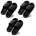 EVA Sliders, Pack of 3 Pairs – Non-Slip Sole, 5 Colours, EU 36 to 41 - Black, 40-41
