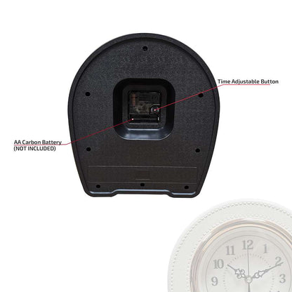 Leather-Effect Mantel Clock – Silent, 28 x 25 cm, Black, Brown or White - photo 10