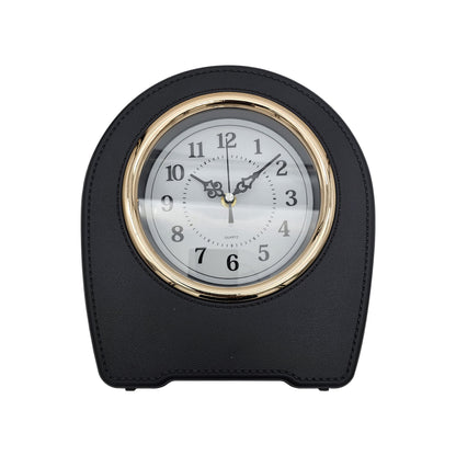 Leather-Effect Mantel Clock – Silent, 28 x 25 cm, Black, Brown or White - photo 16