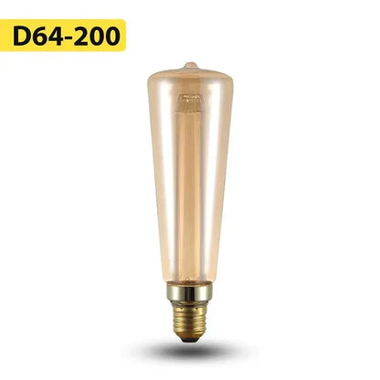 Vintage 3W Amber LED Filament Bulbs E27 - D64, Single
