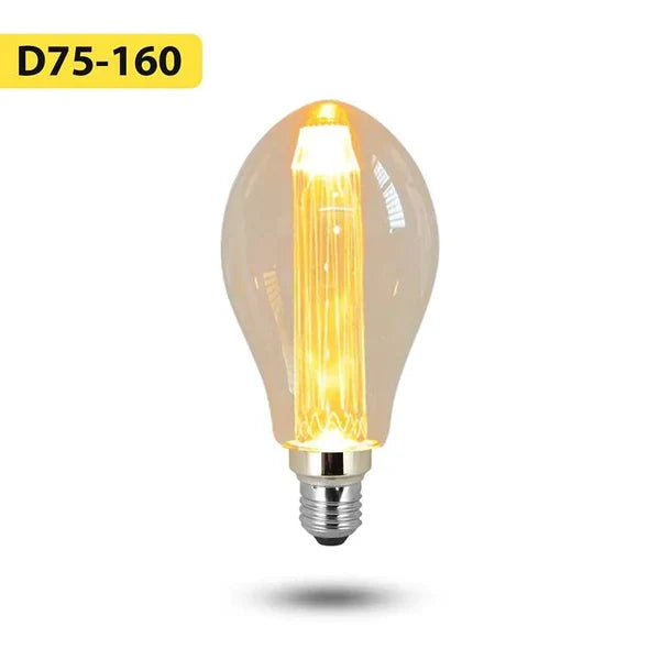 Vintage 3W Amber LED Filament Bulbs E27 - D75, Single