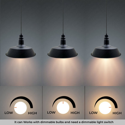 Barn Pendant Light – 36 cm Big Top Shade, E27, 6 Finishes - photo 10