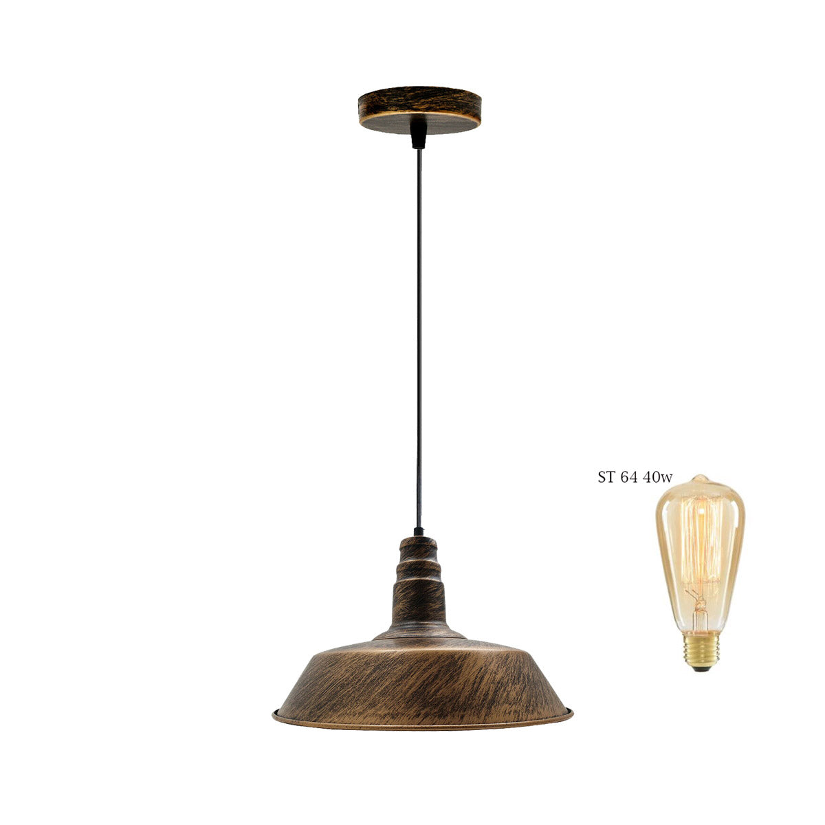 Barn Pendant Light – 36 cm Big Top Shade, E27, 6 Finishes - photo 22