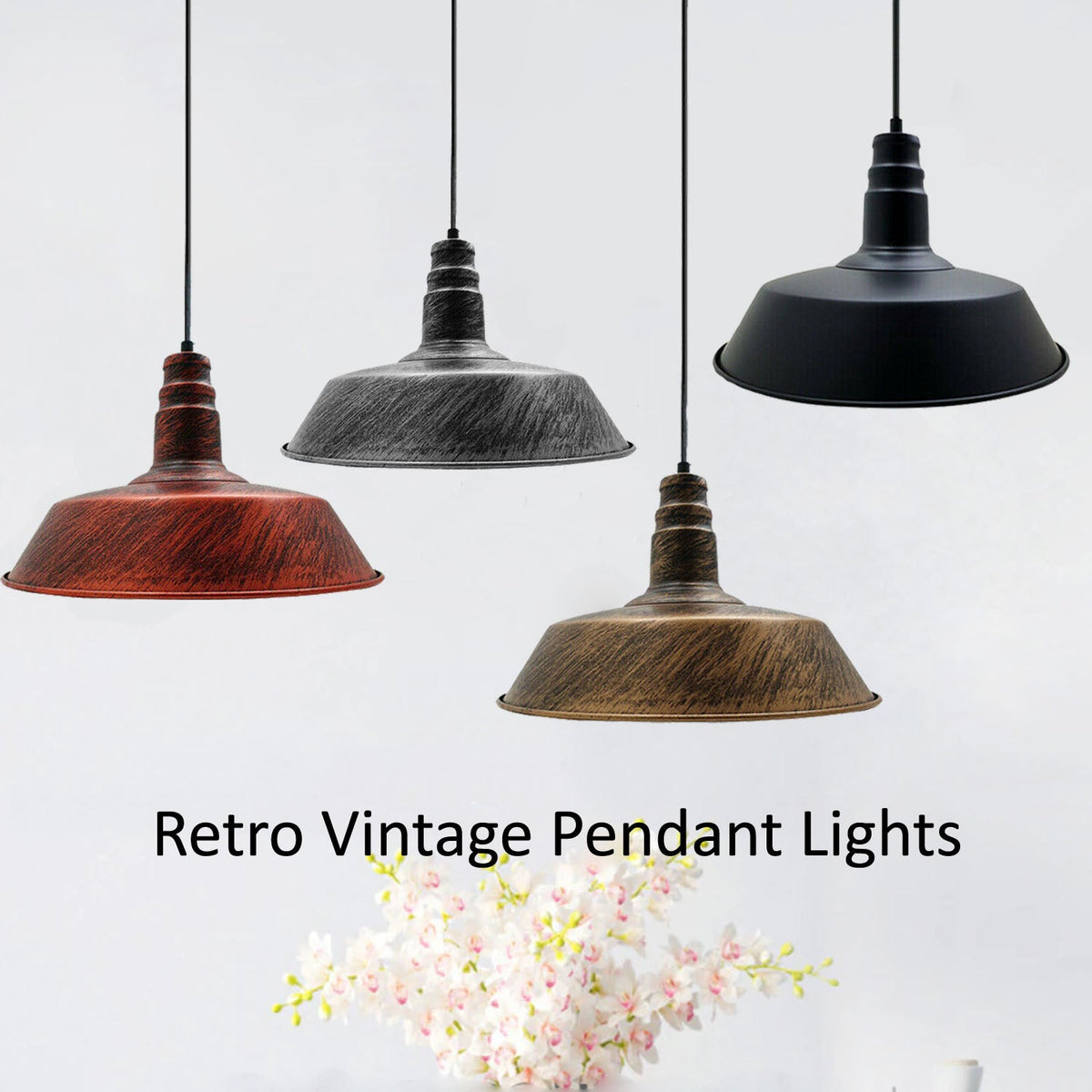 Barn Pendant Light – 36 cm Big Top Shade, E27, 6 Finishes - photo 4