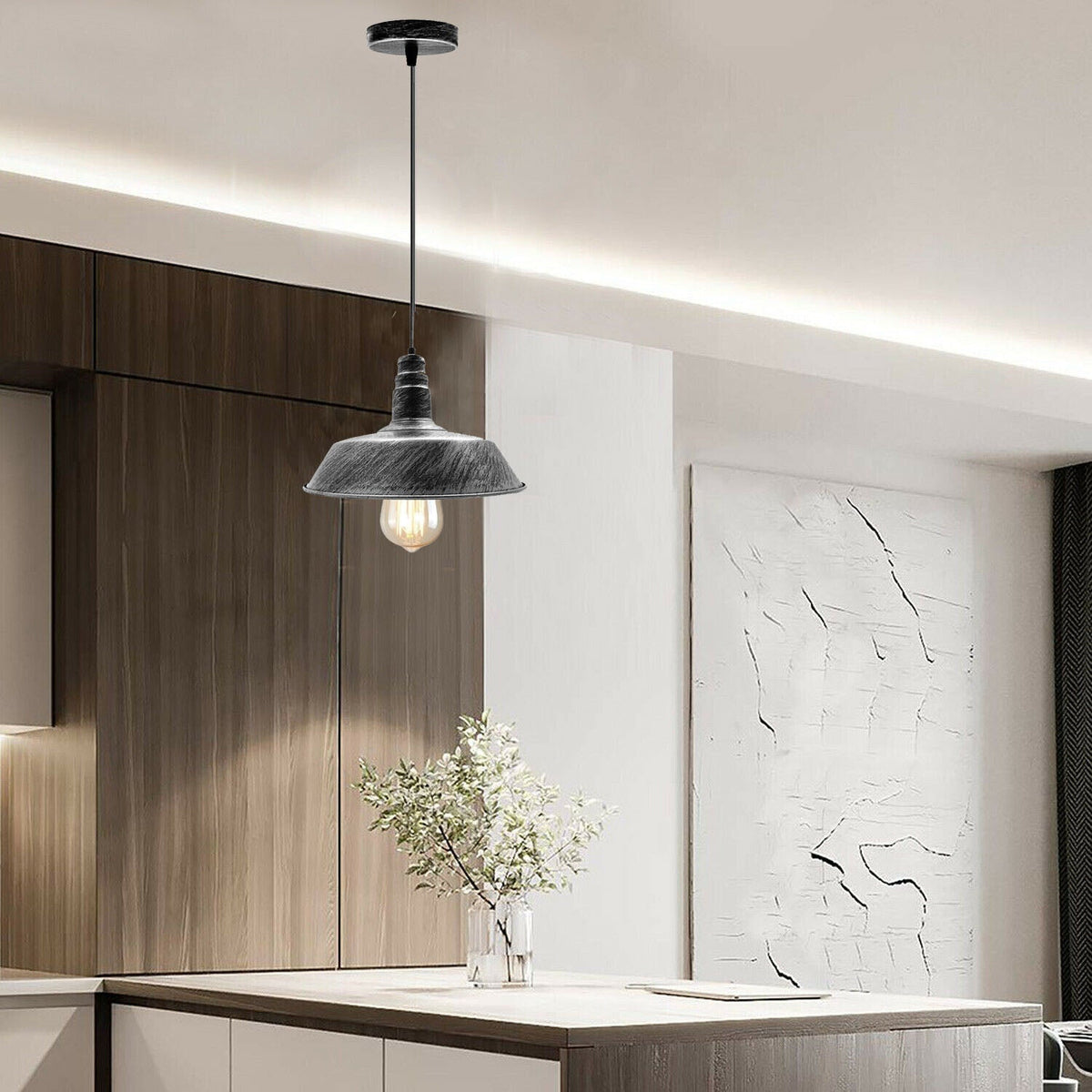 Barn Pendant Light – 36 cm Big Top Shade, E27, 6 Finishes - photo 8