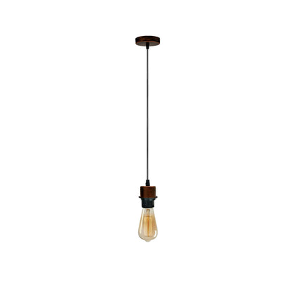 Barn Pendant Light – 36 cm Big Top Shade, E27, 6 Finishes - Rustic Red, Big Top 36 cm Rustic Red Hook, Without Bulb