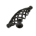 Black Birdcage Cabinet Knobs – 100 mm Oval Twisted Iron, Packs of 2 or 3