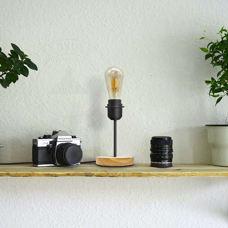 Vintage Black Table Lamp with On/Off Switch E27 - photo 6