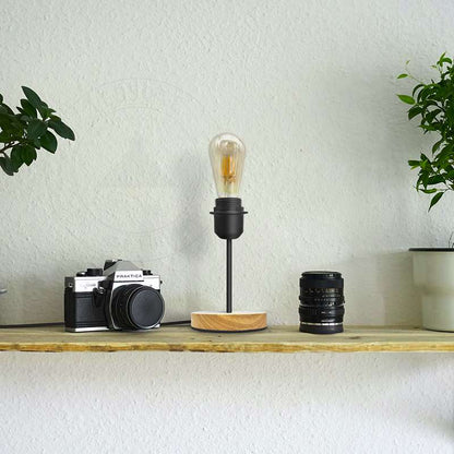 Vintage Black Table Lamp with On/Off Switch E27 - photo 6