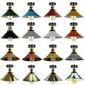Semi Flush Ceiling Light – 22 cm Metal Cone Shade, Many Colours, E27